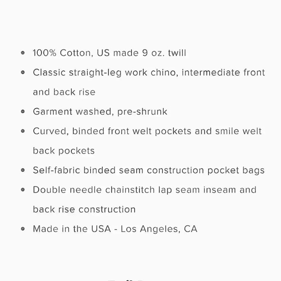 Runabout Goods Trail Pants Straight Leg Classic Chinos Casual - Picture 17 of 17